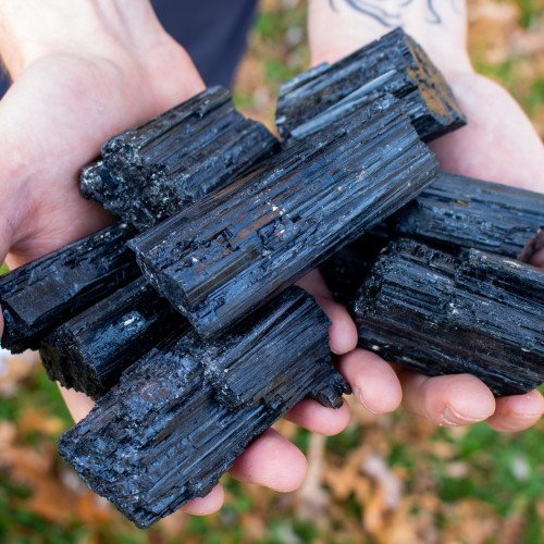 Black Tourmaline Raw Pocket Logs