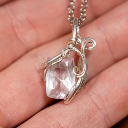 Facetted Rose Quartz Wrap