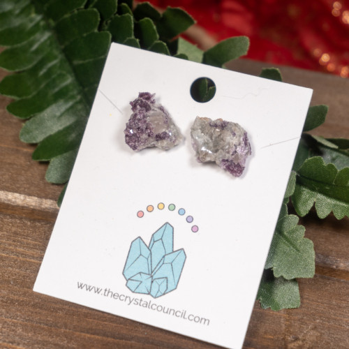 Lepidolite Stud Earrings