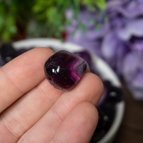 Purple Fluorite Tumbled