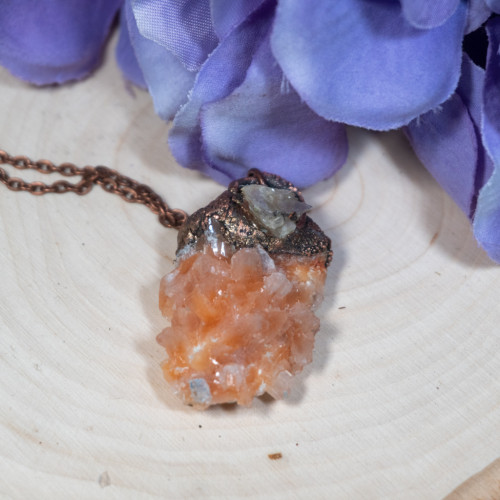 Raw Heulandite Necklace #1