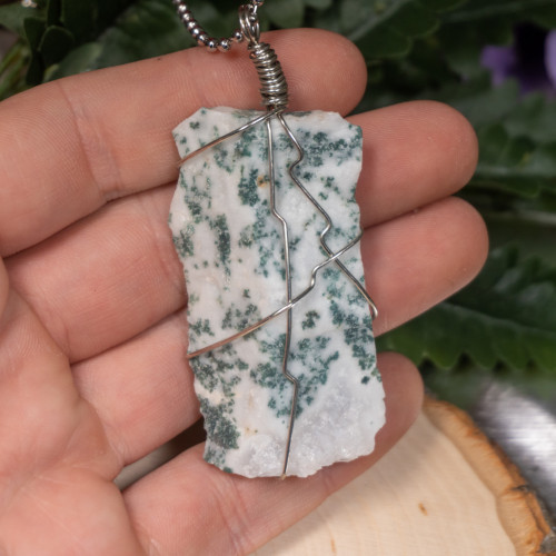 Raw Tree Agate Necklace