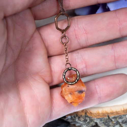 Raw Carnelian Necklace #3