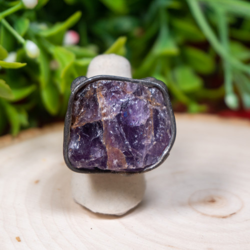 Raw Rwanda Amethyst Ring #1