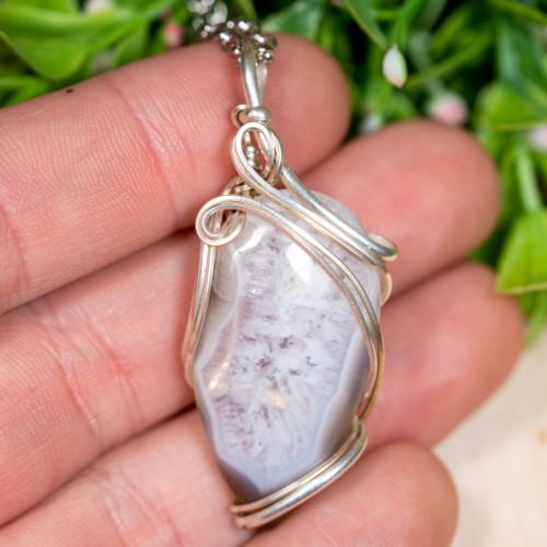 Banded Agate Wire Wrap #1