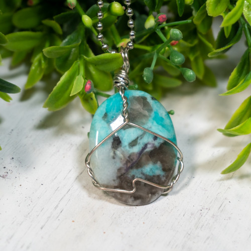 Amazonite and Smoky Quartz Necklace #1