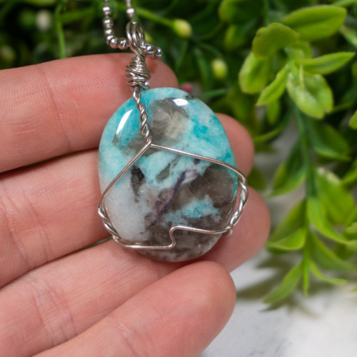 Amazonite and Smoky Quartz Necklace #1