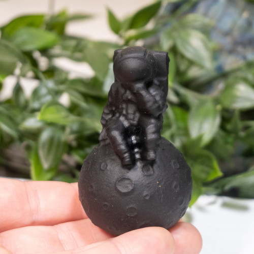 Obsidian Astronaut on Moon