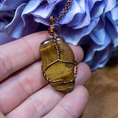 Tumbled Tiger Eye Necklace #1