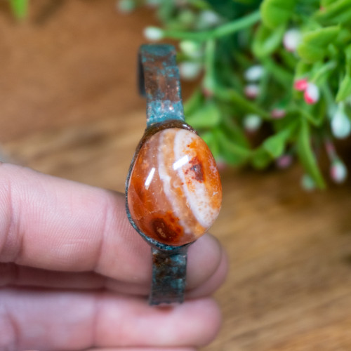 Tumbled Carnelian Cuff Bracelet