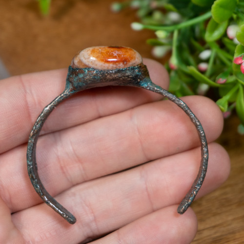 Tumbled Carnelian Cuff Bracelet