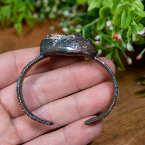 Raw Pink Tourmaline Cuff Bracelet