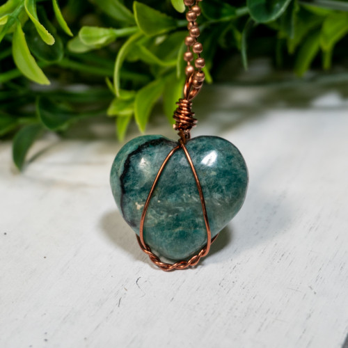 Amazonite Heart Necklace #1