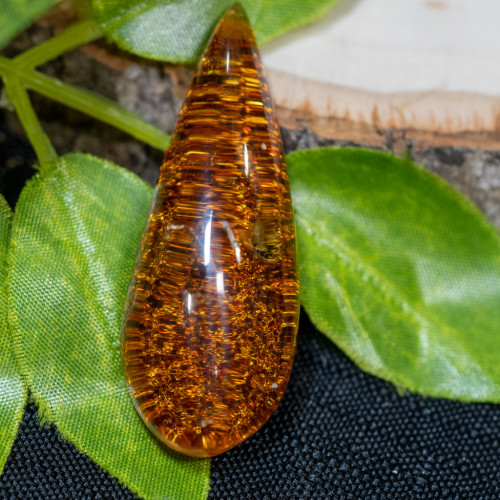 Amber Amulet With Insect #9