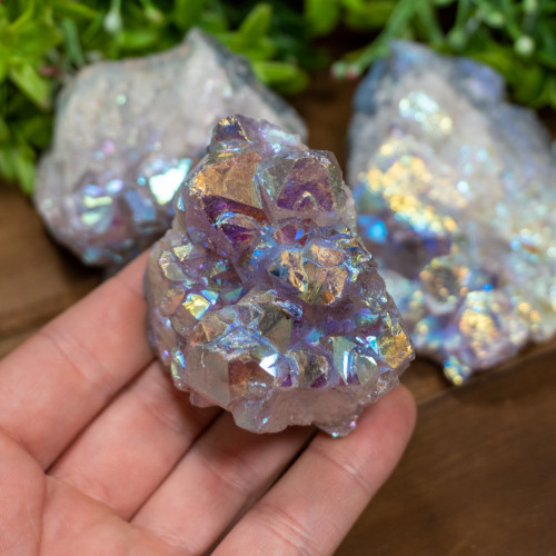 Medium Aura Amethyst Cluster