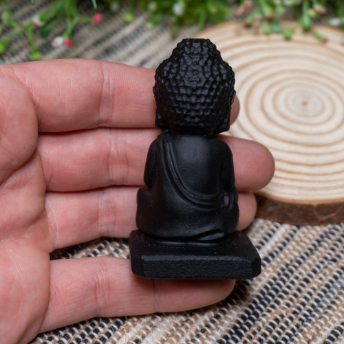 Obsidian Meditating Buddha