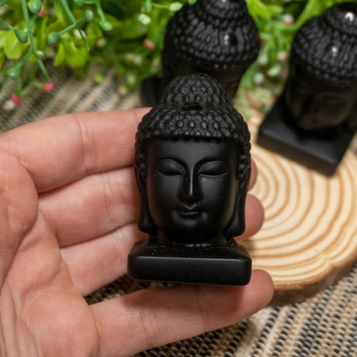 Obsidian Buddha Head