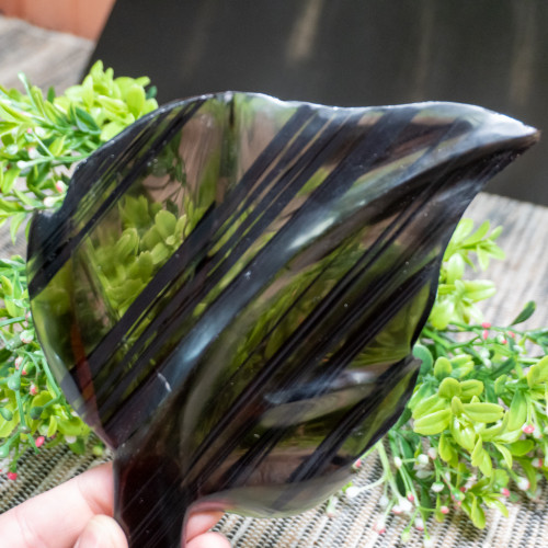 Midnight Lace Obsidian Leaf #6