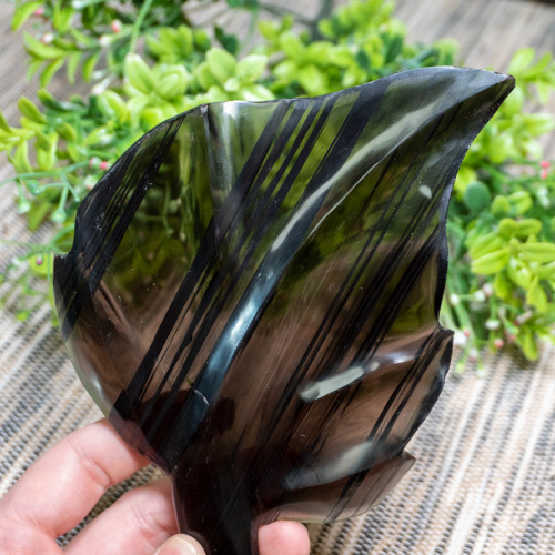 Midnight Lace Obsidian Leaf #6