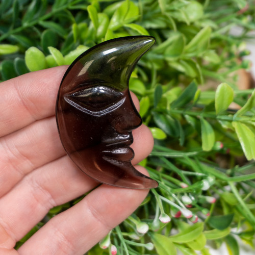 Smoky Quartz Crescent Moon