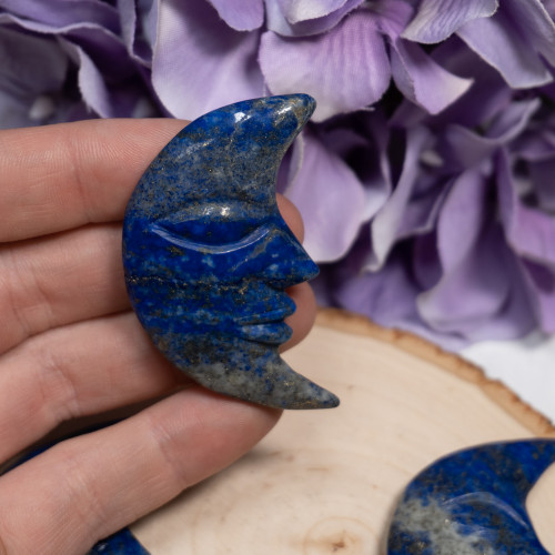 Lapis Lazuli Crescent Moon