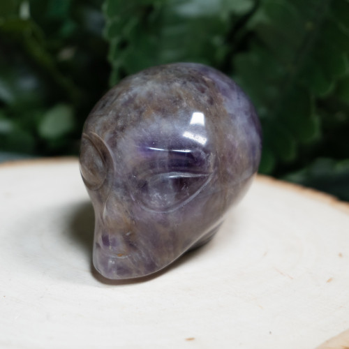 Chevron Amethyst Alien Skull