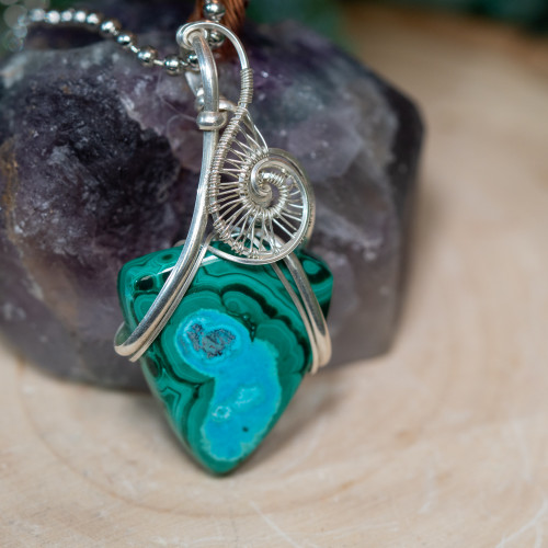 Malachite and Chrysocolla Wrap #1