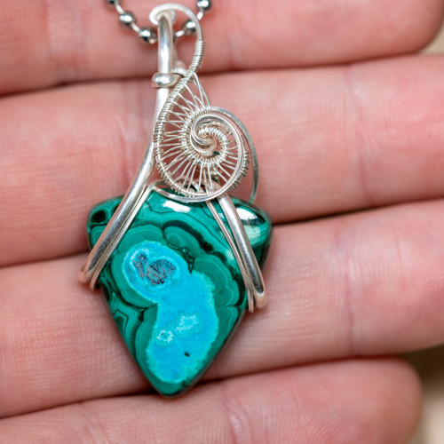 Malachite and Chrysocolla Wrap #1