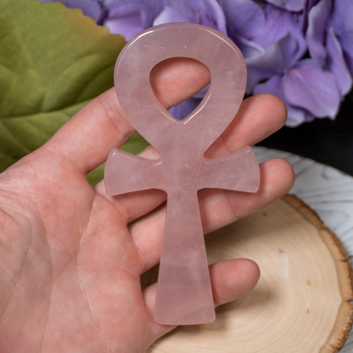 Rose Quartz Ankh