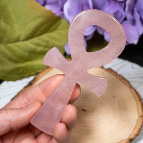 Rose Quartz Ankh