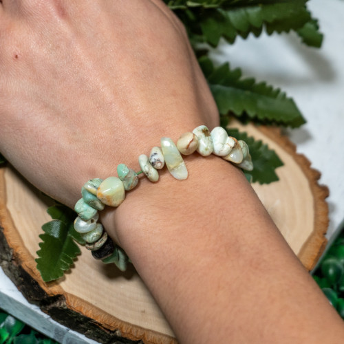 Green and Blue Opal Chip Bracelet