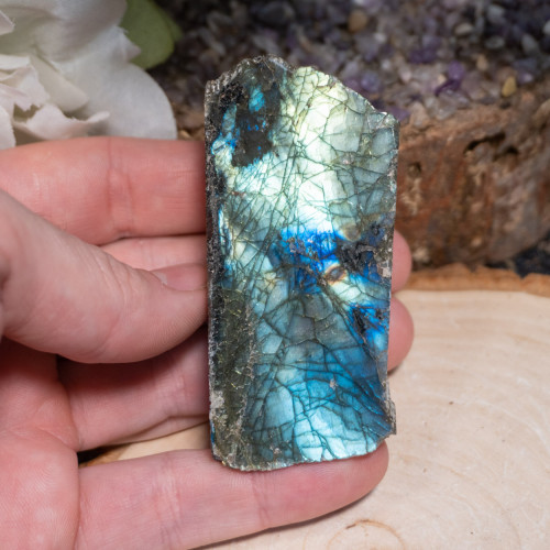 Palm Sized Half-Polished Labradorite #20