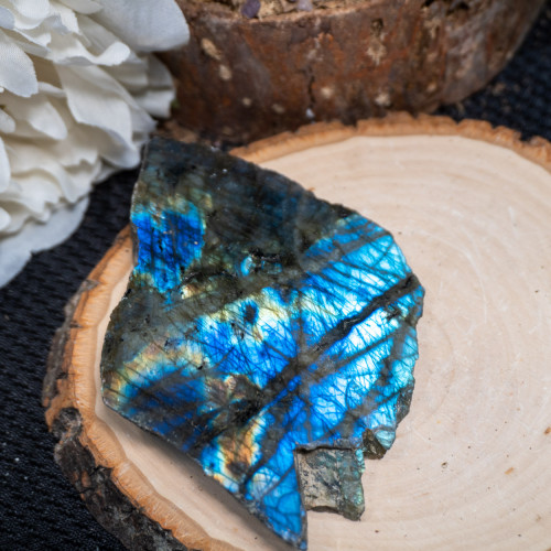 Palm Sized Half-Polished Labradorite #16