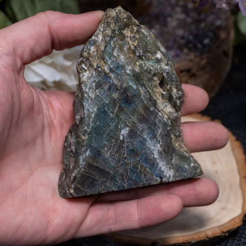 Palm Sized Half-Polished Labradorite #13