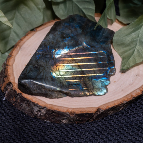 Palm Sized Half-Polished Labradorite #9