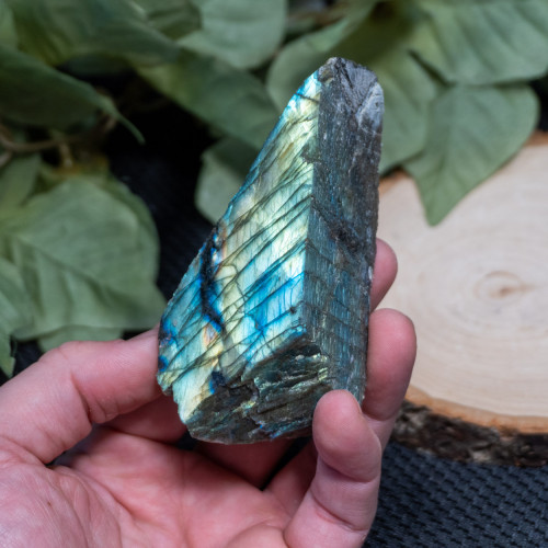 Palm Sized Half-Polished Labradorite #8