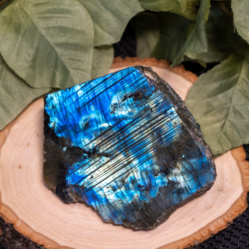 Palm Sized Half-Polished Labradorite #1