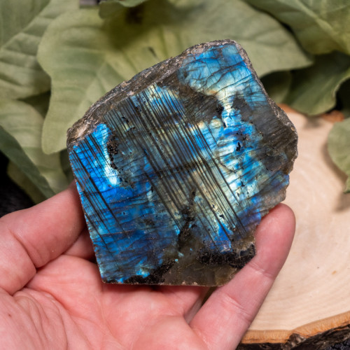 Palm Sized Half-Polished Labradorite #1