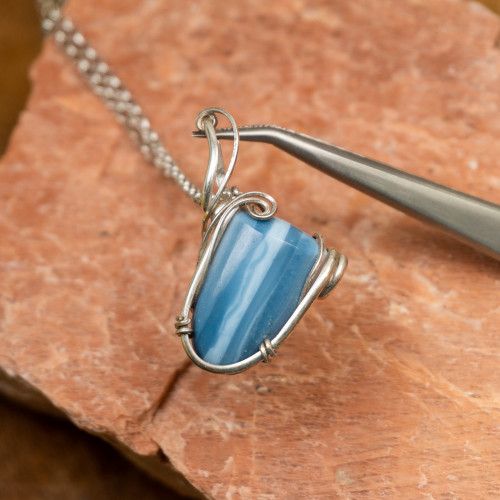 Blue Scheelite Necklace #1