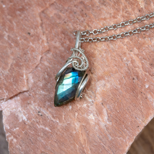 Facetted Labradorite Necklace #5