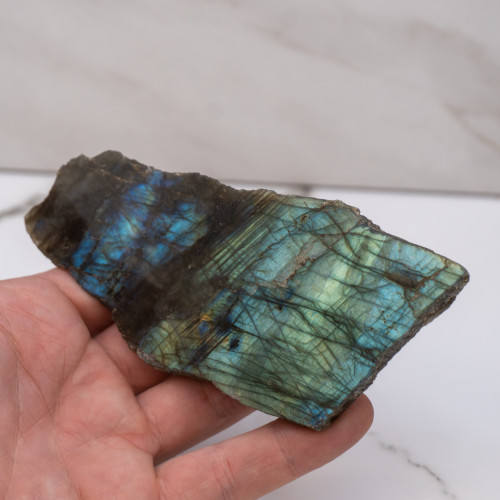 Half Polished Labradorite Slice #1