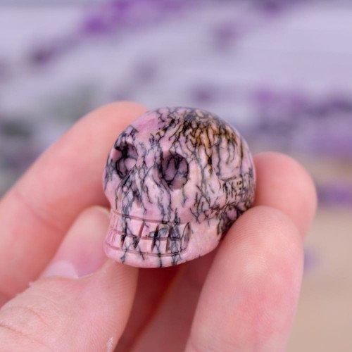 Small Rhodonite Skull