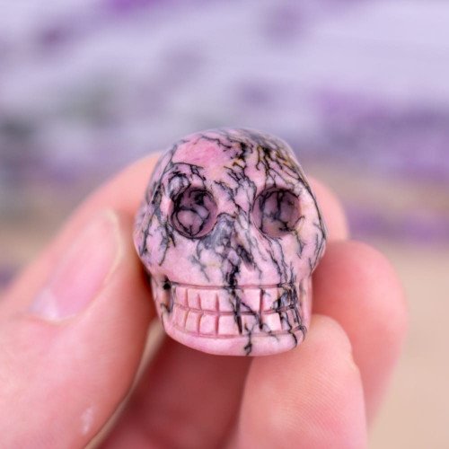Small Rhodonite Skull
