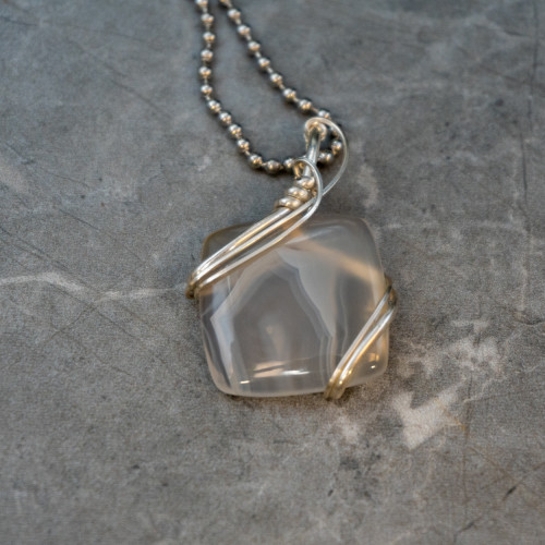 Banded Agate Necklace #3