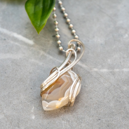 Banded Agate Necklace #1