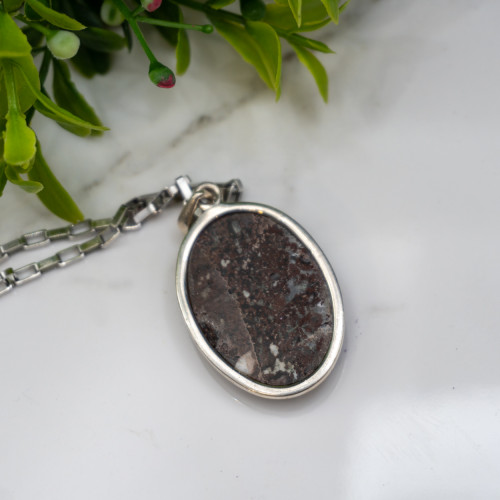 Cavansite on Sterling Silver Necklace