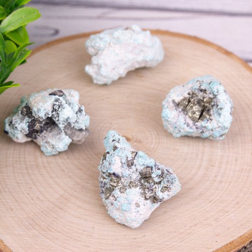 Pyrite in Turquoise Nuggets