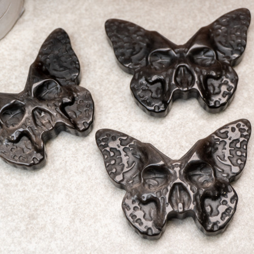 Silver Sheen Obsidian Death's-head Hawkmoth