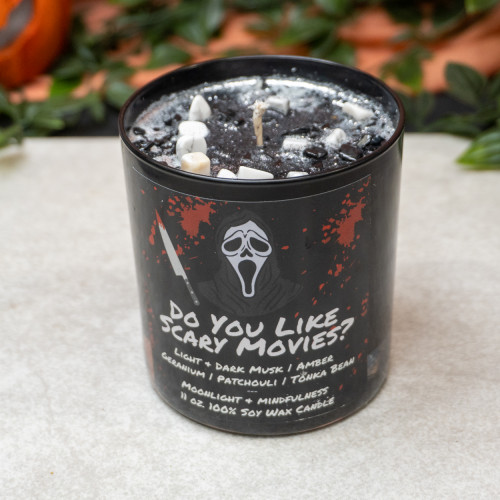 Do You Like Scary Movies Crystal Candle