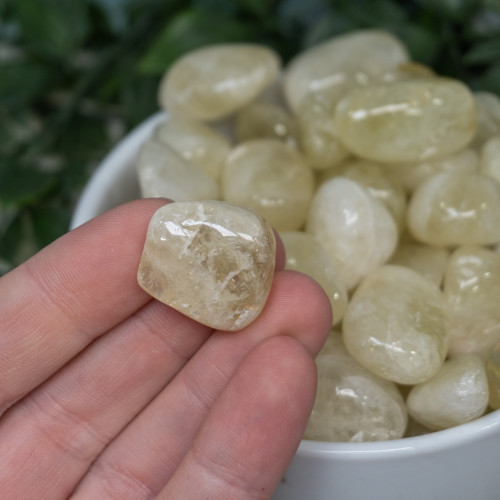 Sulfur Quartz Tumbled